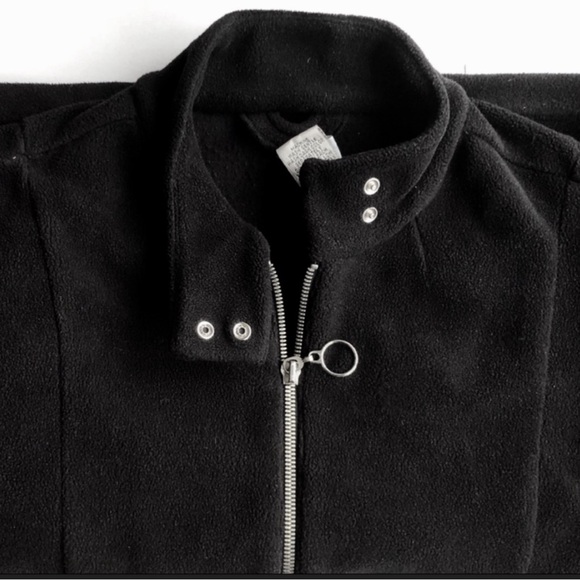 FaL NY Moto Set  Black Fleece Jacket & Pants Size Medium - Picture 6 of 16